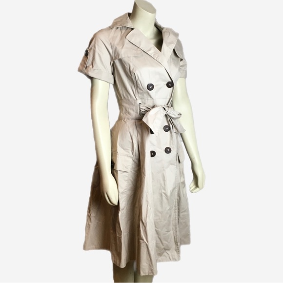 Zara Dresses & Skirts - BNWT Zara Beige Trench Coat Shirt Dress - S / 8